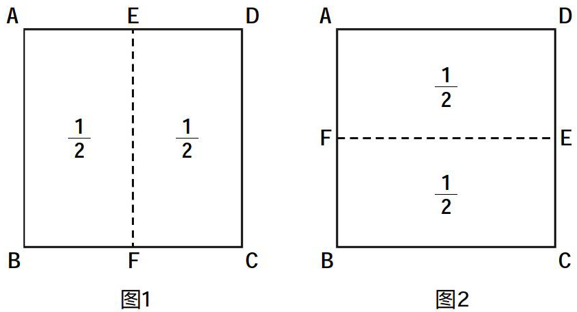 正方形二分之一分解探索