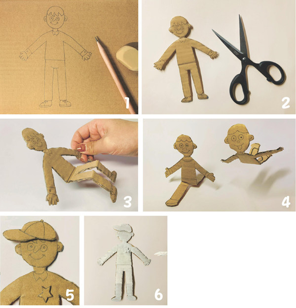 用纸做手工简单小人图片